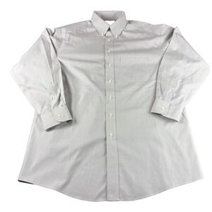 Gold Label Roundtree & Yorke Shirt Mens XLarge Gray Button Down Non Iron Cotton